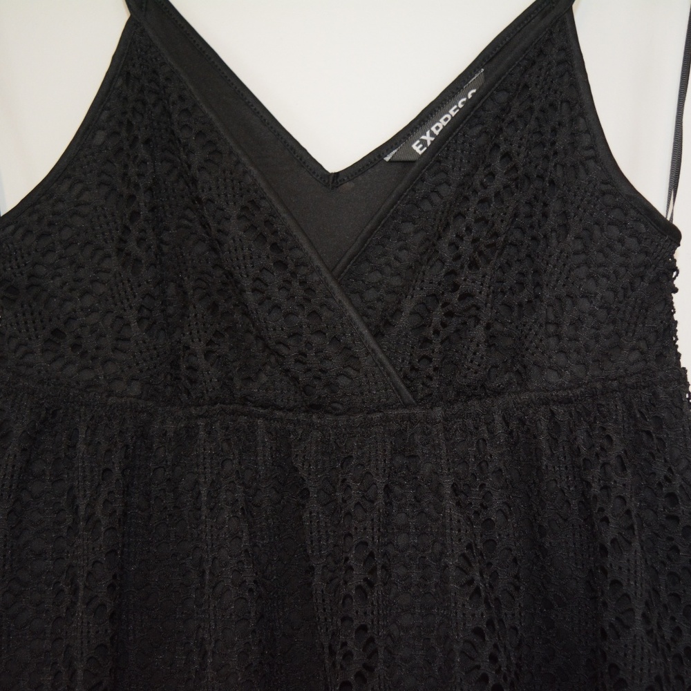 Women's Black Express Lace Dress XS - Picture 3 of 8